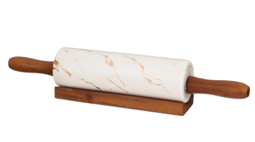 Скалка С Деревянными Ручками На Подставке  Коллекция 